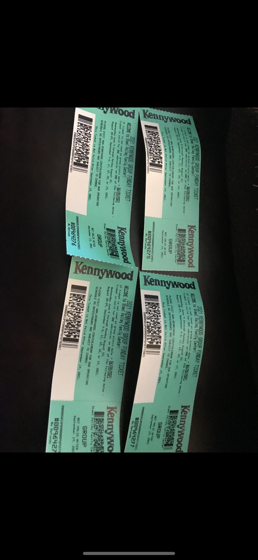 Kennywood Tickets 4