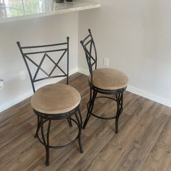 Brown Metal Bar/Island Chairs