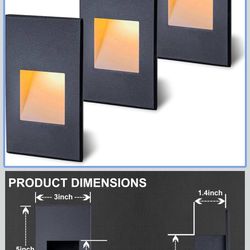 Brand New Low Voltage Step Lights, Warm White, Set Of Three (3)