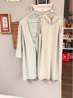 WOMENS TWO PIECE DRESS IN A SEA GREEN RARE SIZE 20W KNEE LENGTH PADDED SHOULDERS