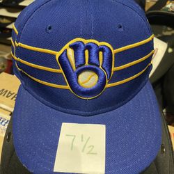 Milwaukee Brewers Hat 7 1/2
