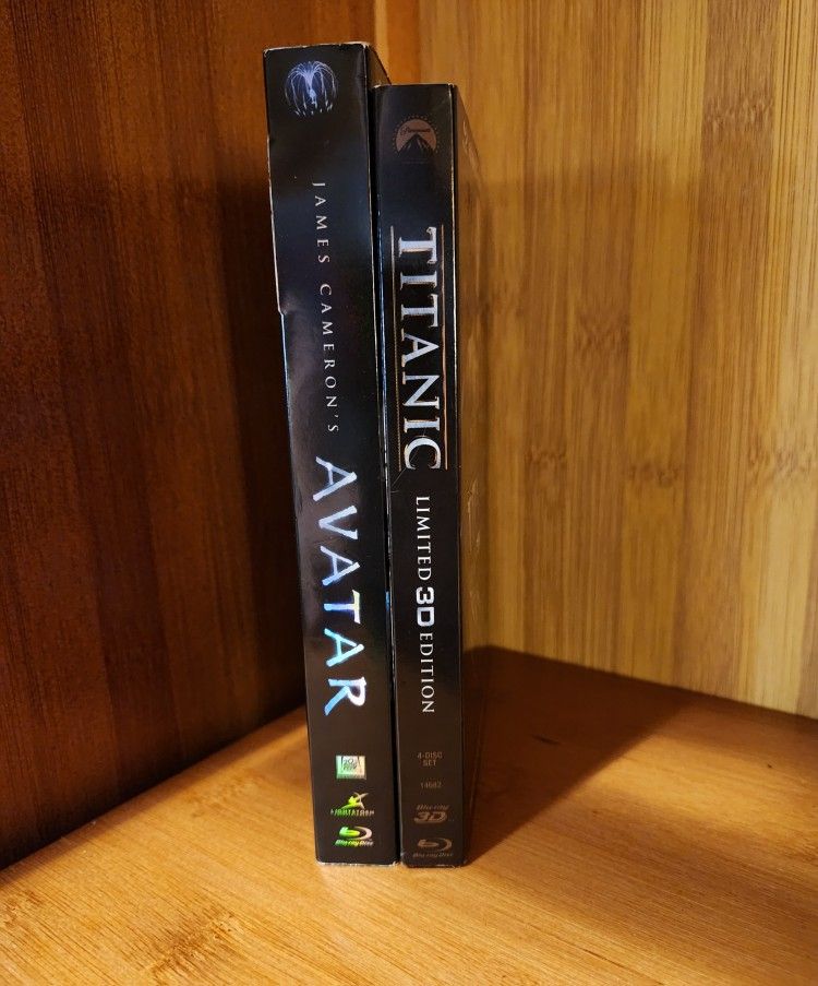 James Cameron two Movie Blu Ray Set sold together as a lot read description for details
