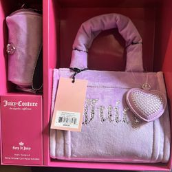 Juicy Couture Exclusive Mini Tote Big Spender 3 Piece Gift Box Set Violet Tulle