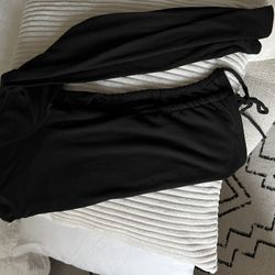 Black Long Sleeve Top Open Back