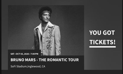 Bruno Mars Tickets