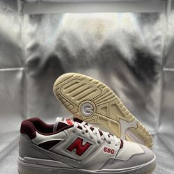New balance 550 sea salt grey true red