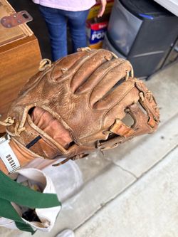 Vintage Leather Baseball Glove