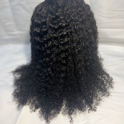 Human Hair Curly Wig 