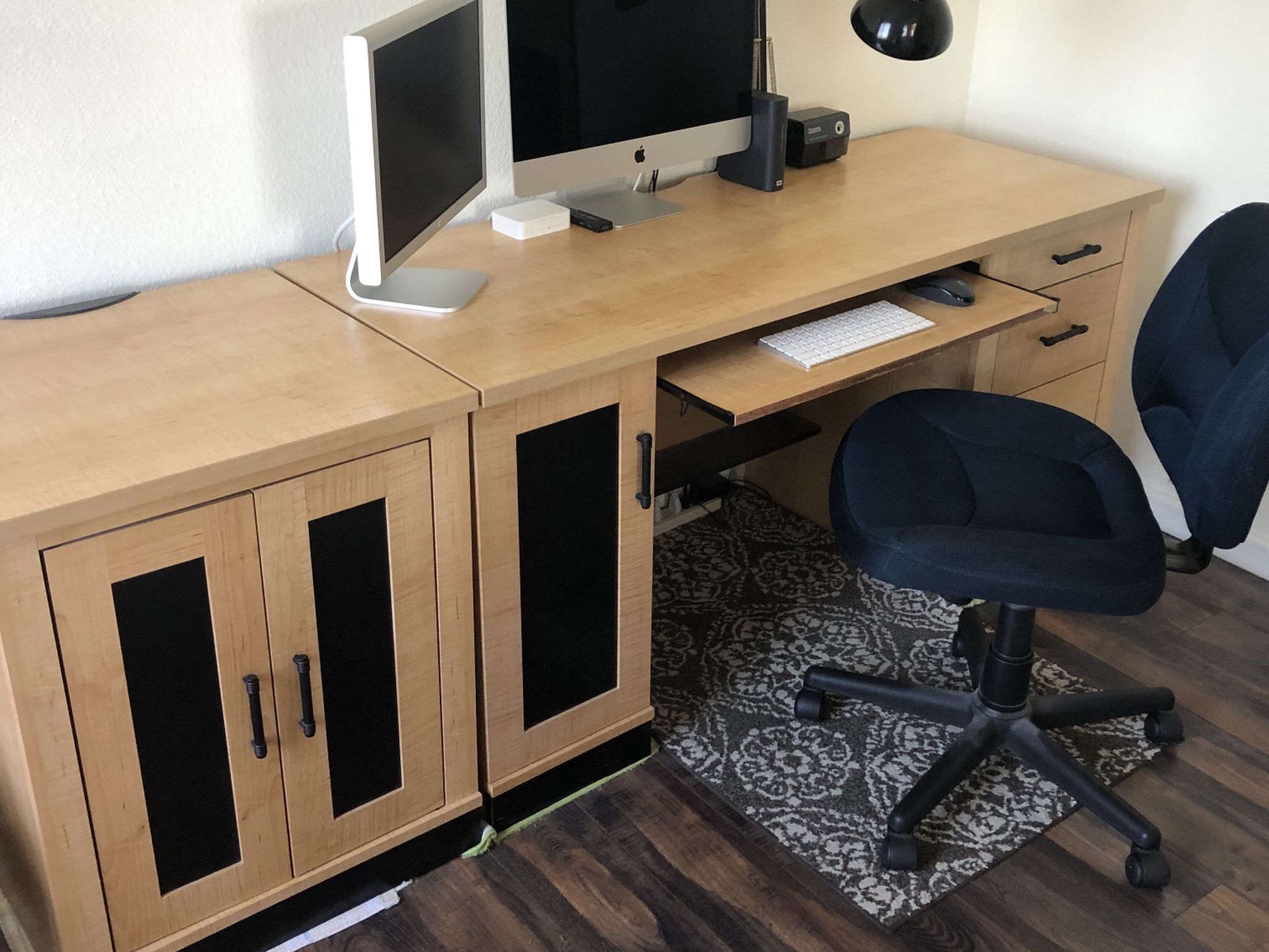 Desk With Matching Storage Cabinet
