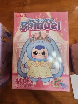 Samuel San Xiao Mao MR1080 400% Crown Rabbit Blind Box Figurine Plush ABS