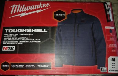 Milwaukee
Men's Medium M12 12V Lithium-Ion Cordless TOUGHSHELL Blue Heated Jacket with (1) 3.0 Ah Battery and Charger