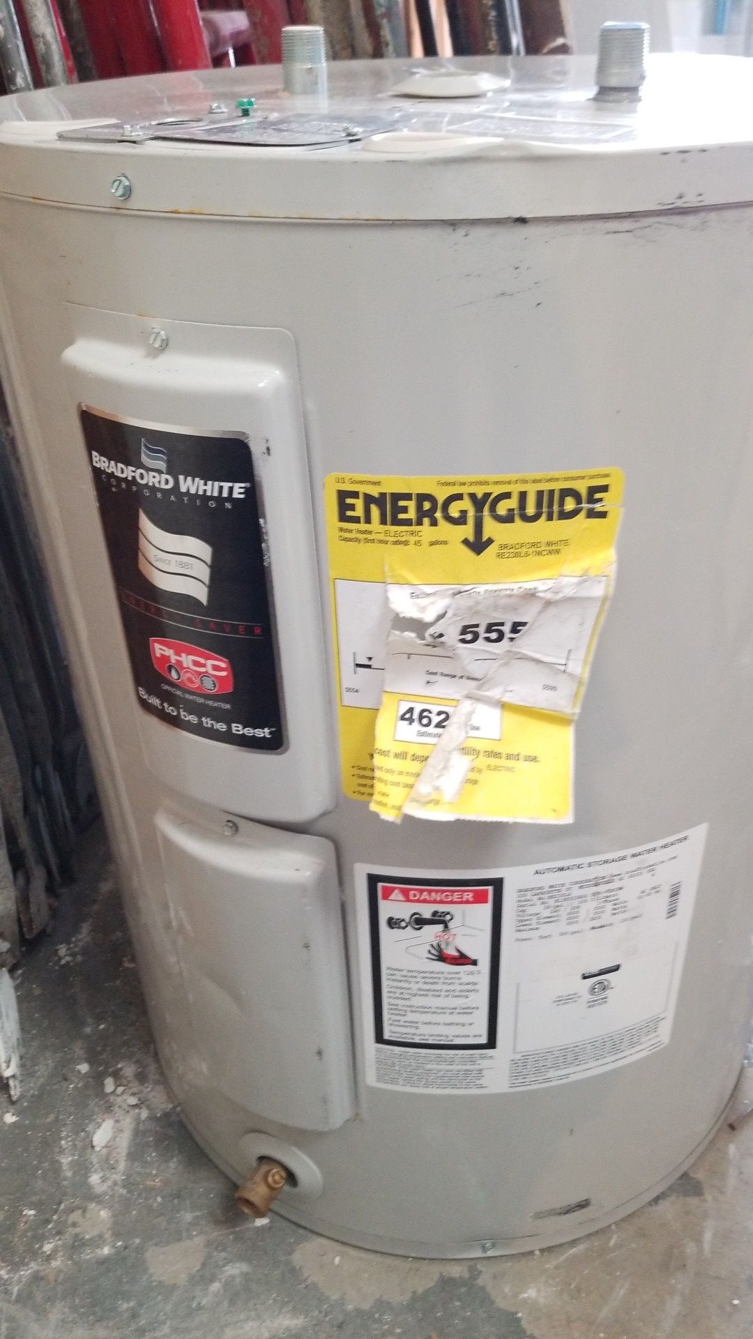 Bradford white water heater electric