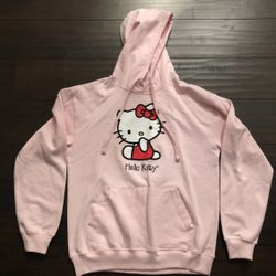 BRAND NEW HELLO KITTY SANRIO PINK HOODIE/SWEATSHIRT SIZE MEDIUM 