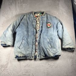 Vintage Mickey Mouse Disney Americanwear Men’s XL Reversible Jacket Distress 80s