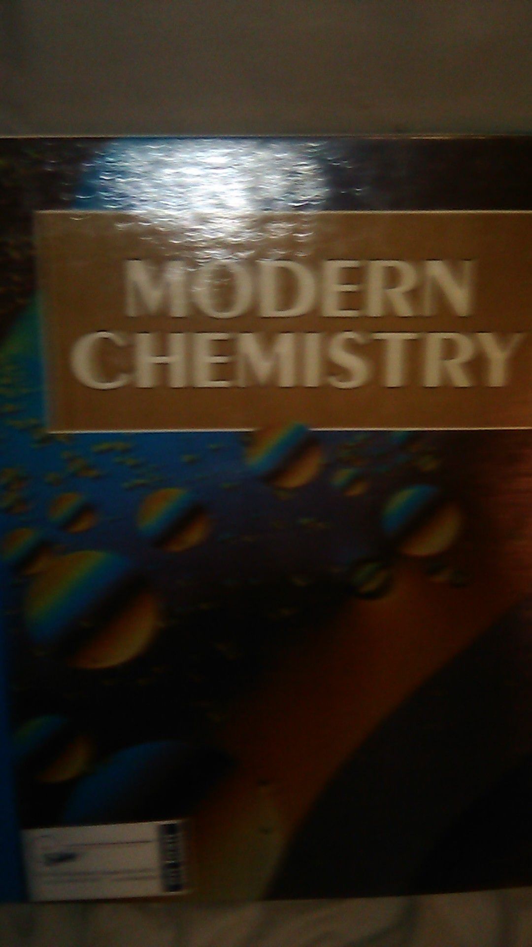 HOLT, RINEHART AND WINSTON MODERN CHEMISTRY BOOK