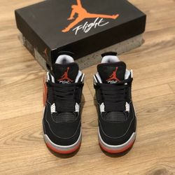 Nike Jordan 4 Black Men's Sneakers Size 4-11