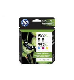 HP - 952XL Multipack Ink Cartridge, 5/Pack (6ZA00AN#140) - Black|Cyan|Magenta|Yellow New