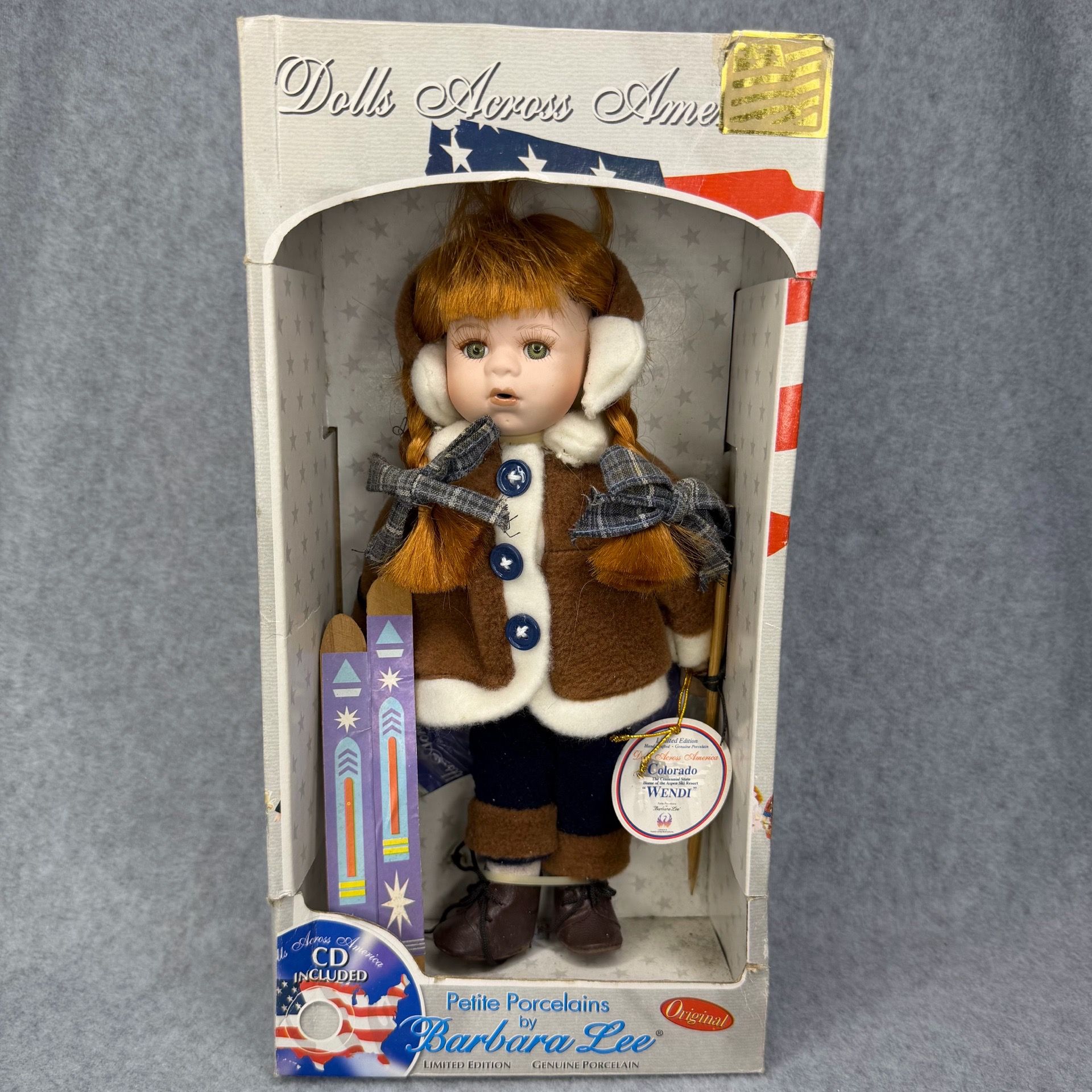 Dolls of The World Collection Petite Porcelain Barbara Lee Colorado Wendi 9.5"