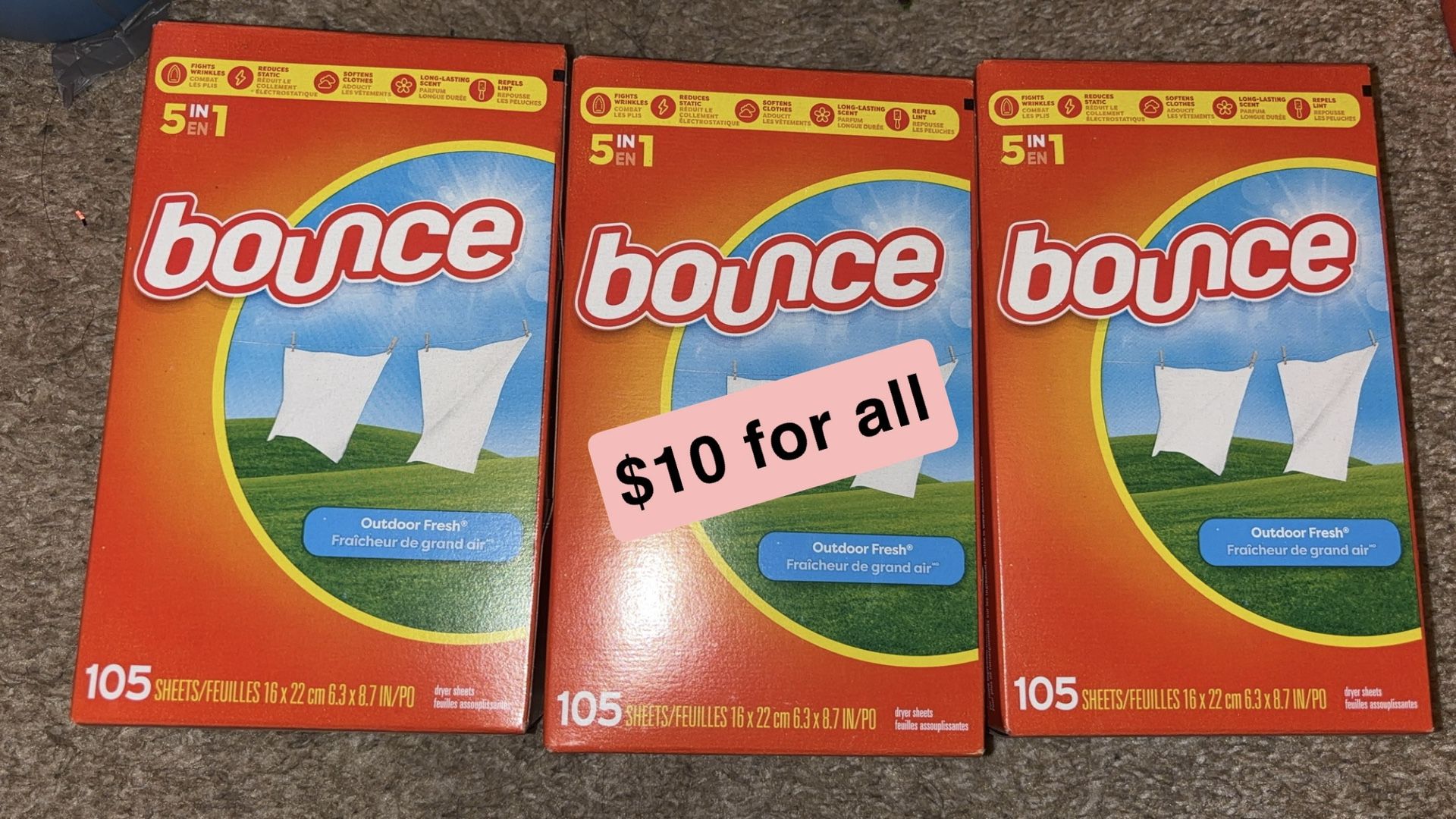 Bounce Dryer Sheets 
