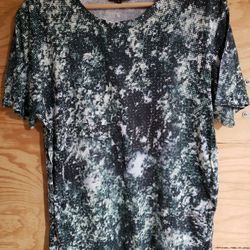 A.P.C. brand digitized forest camo t-shirt