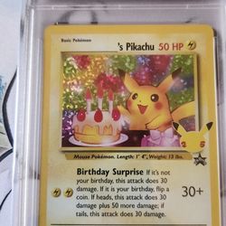 2021 Pokemon Celebrations Birthday Pikachu Holo Classic Black Star #24 PSA 10