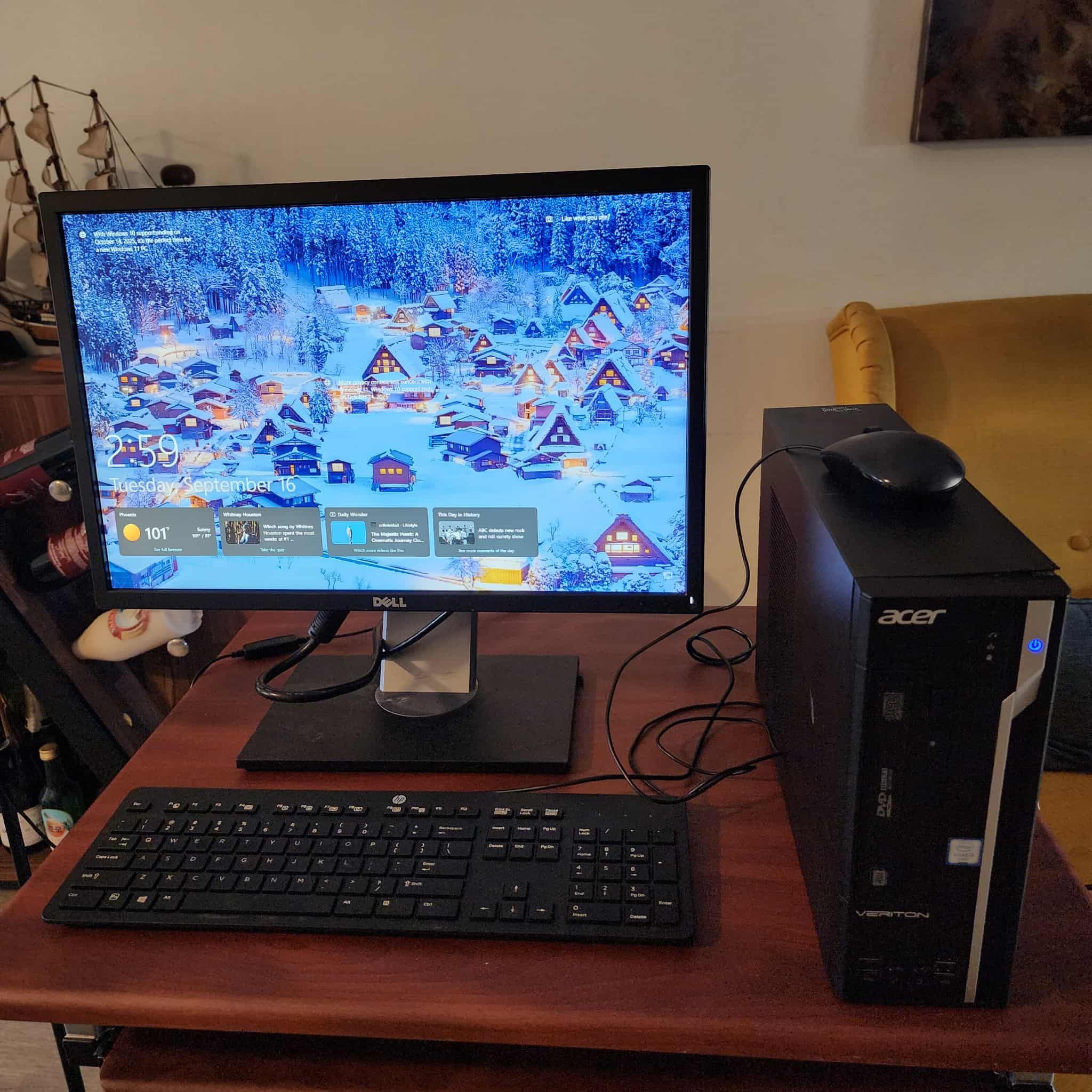 Acer Veriton X2640G Desktop Intel Core i3 6100 3.2GHz 8GB RAM 120GB SSD Win 10 Pro. Microsoft office installed. Ethernet connection. Nothing wro