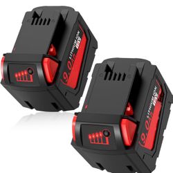 2PACK 9.0AH Battery For M18 18V For MILWAUKEE 18V LITHIUM Repalcement Battery