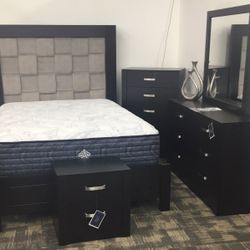 Six piece queen bedroom set