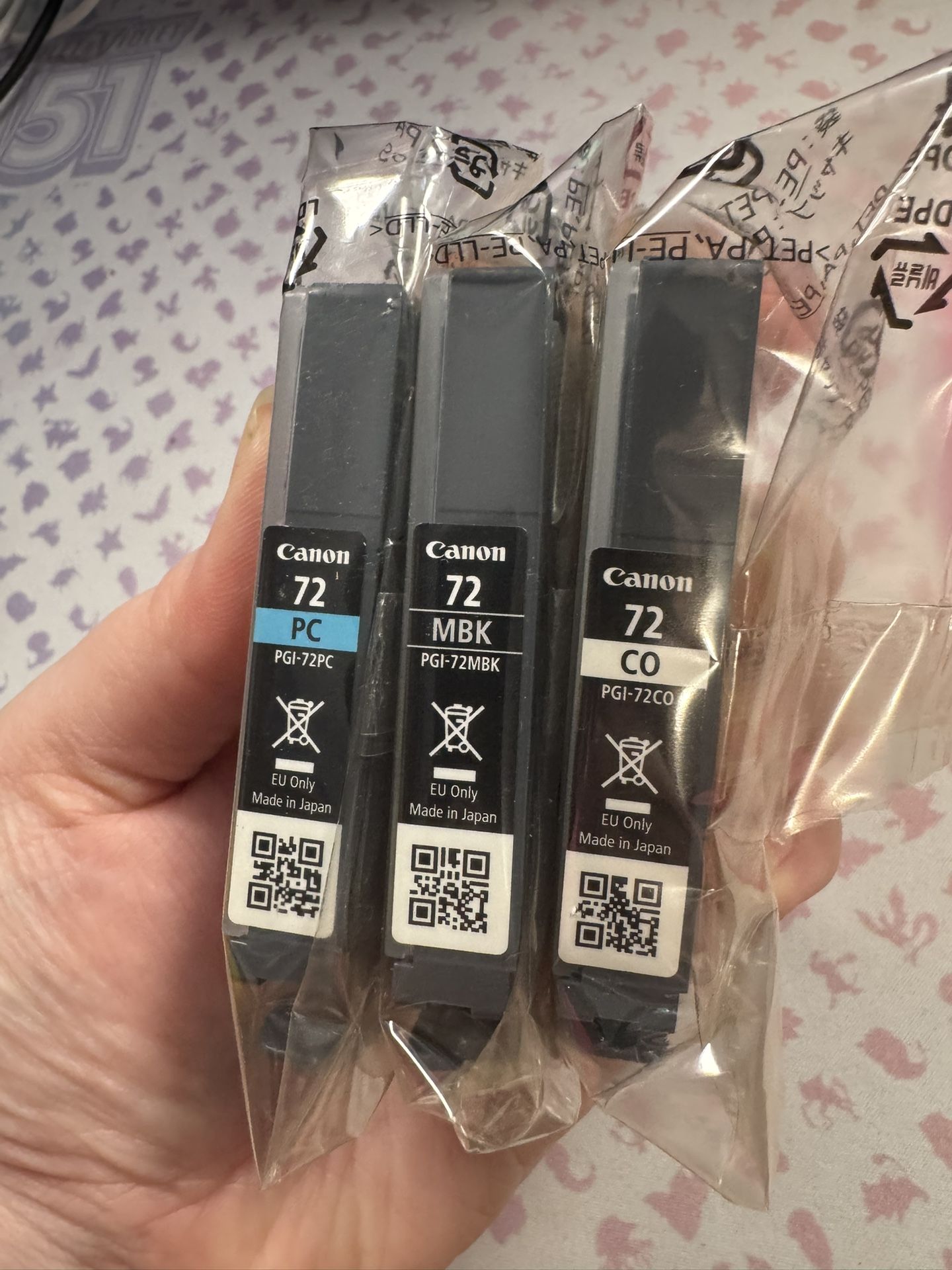 Canon Pixma Pro 10 Refillable Ink Tanks in colors PC, MBK, and CO