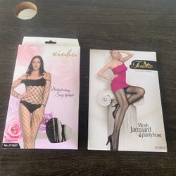 Set of 2 bodystocking/ mesh pantyhose