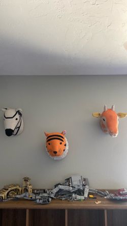 Plush Animal Heads Wall Decor