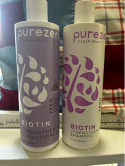 Pure zero shampoo and conditioner biotin pair