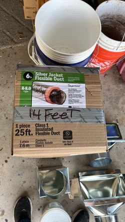 6” flexible duct and 90 degree vent registers