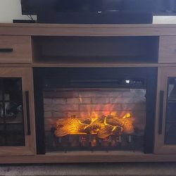 TV Stand w/ Fireplace & Storage