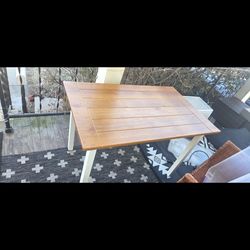 Farmhouse Style Kitchen Table With Two Chairs