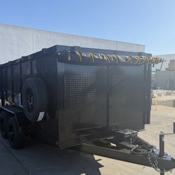 New 8x4x12 Hydraulic Utility Dump Trailer With Accessories 💎
