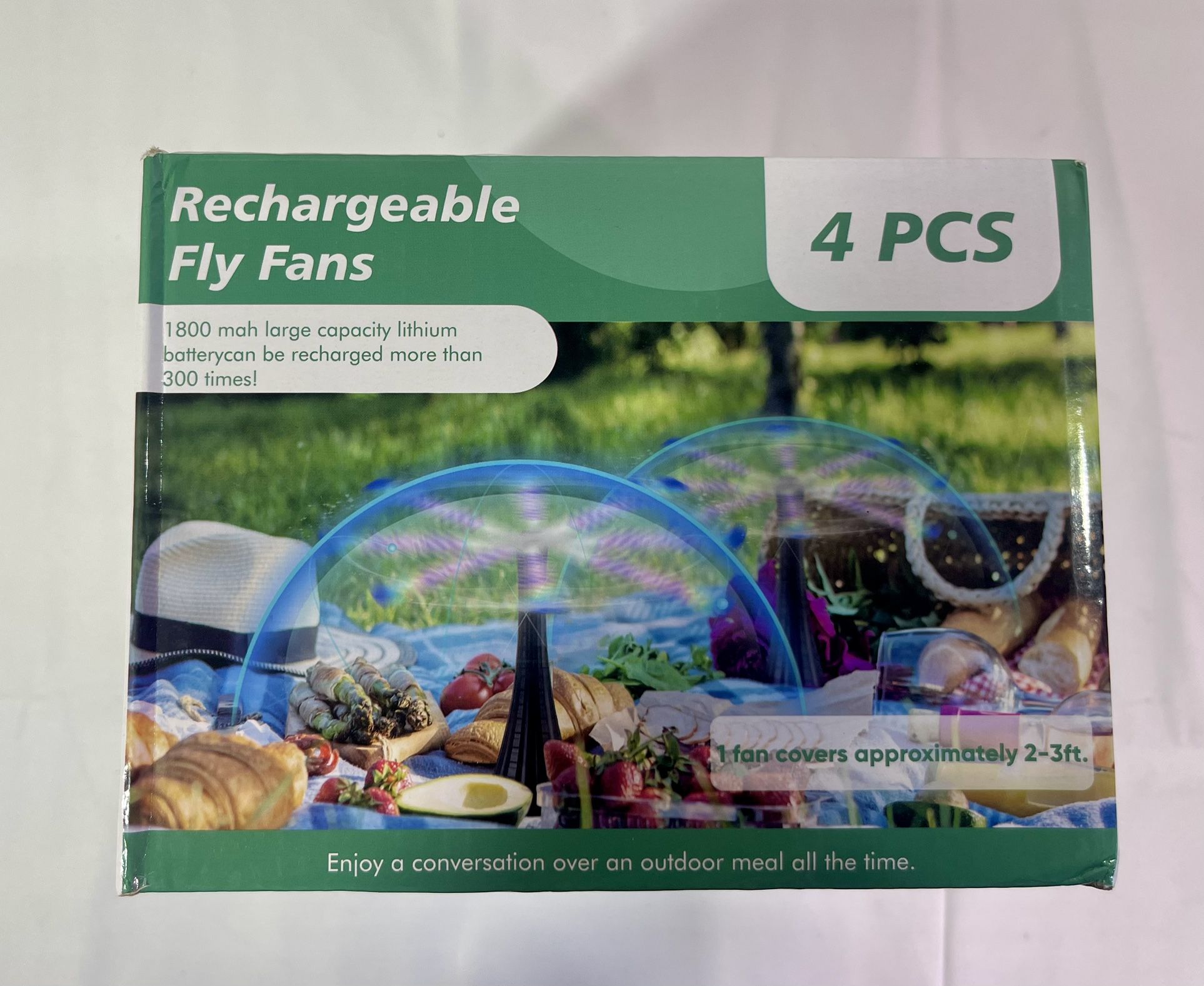 Fly Fans for Tables Rechargeable, Flies Fan to Keep Flies Away by Soft Blades