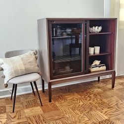 MCM Original Danish "BROMIN" Display Cabinet..Updated One of Kind Two Tone