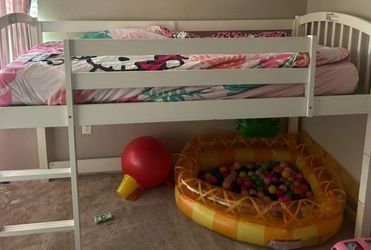 Twin loft bed with slide