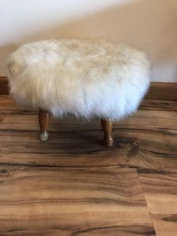 Fur Foot Stool