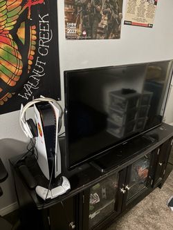 PlayStation 5 and TV set up