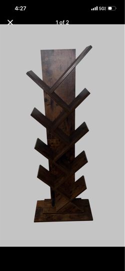 Modern wooden bookshelf