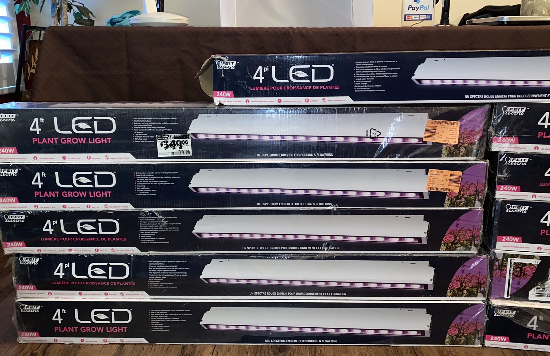 Plant Grow Lights 4’ Red Spectrum Feit LED