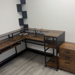 Corner Desk Unit Set 
