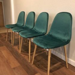 Green Velvet Dining Chairs Set Of 4