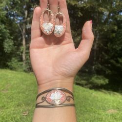 Bracelet and Earring combo vintage matching set