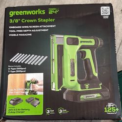 Greenworks 3/8” Crown Stapler 