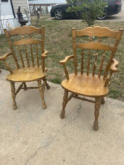 💛🪑vintage wooden chairs 2 pair🪑💛