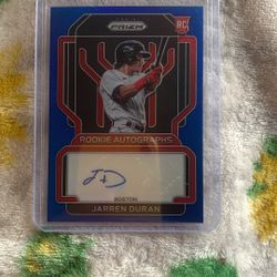 Jarren Duran Autographed MLB Trading Card