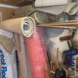 Carpet And Carpet Pad MAKE OFFER 8lb Open Remnants.